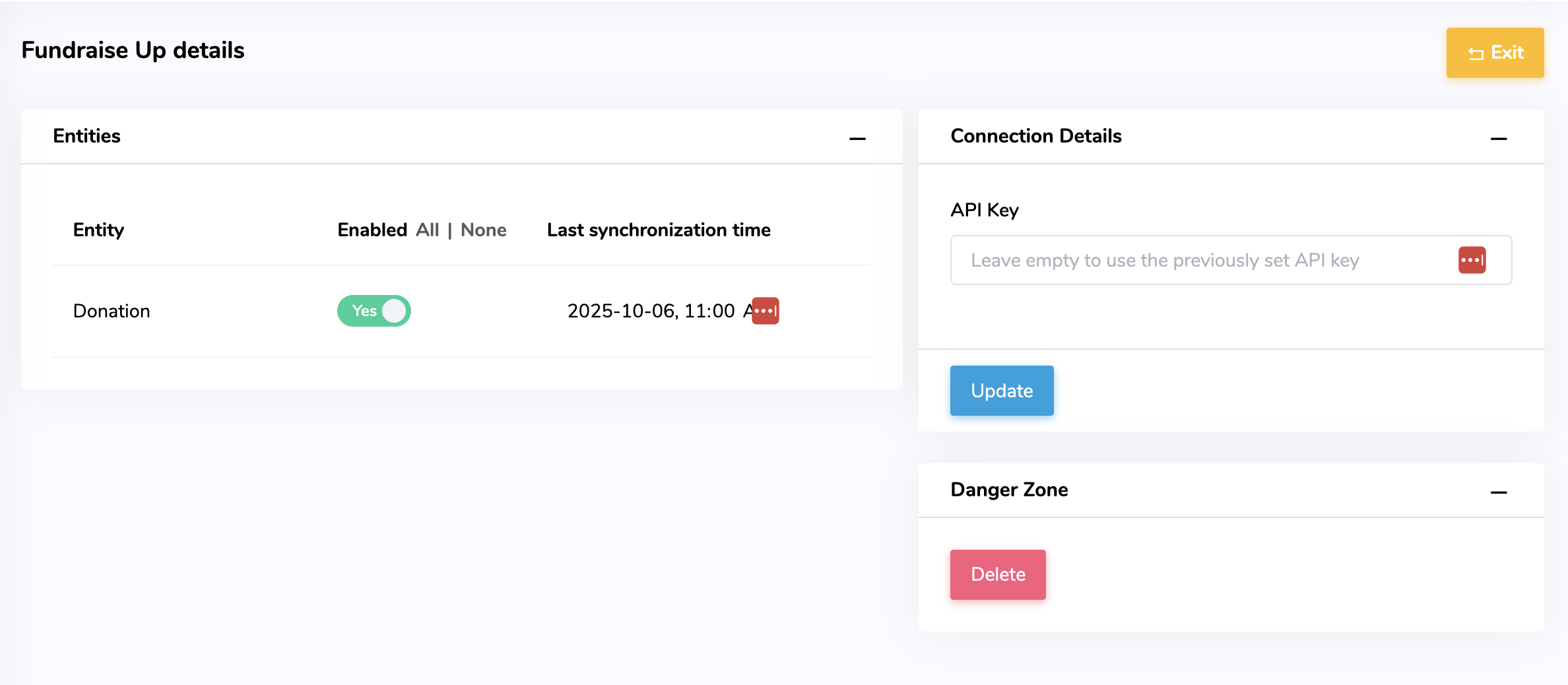 new data source Fundraise Up details